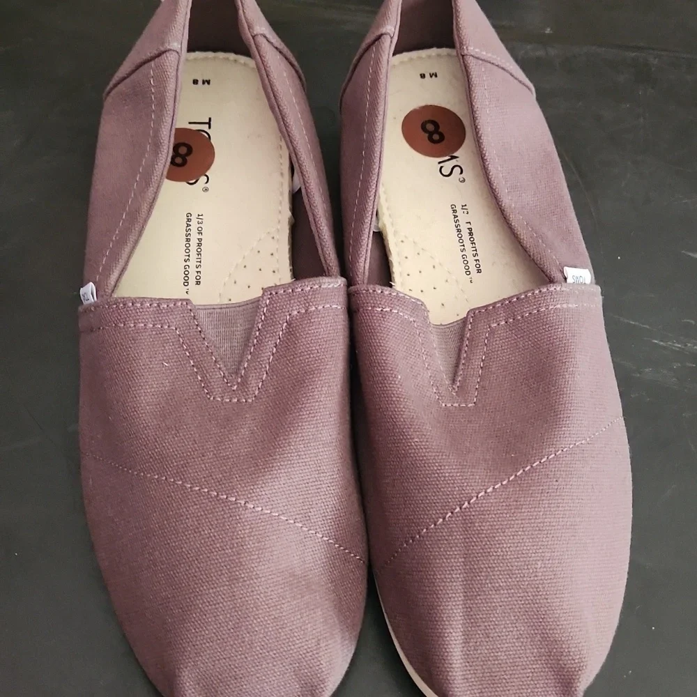 Toms Brown Canvas Slip-Ons